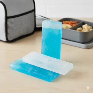 Slim, durable, reusable ice pack for keeping food fresh in your lunch bag.