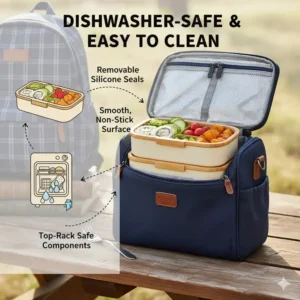 Easy-to-clean: This dishwasher-safe bento box that fits in Pottery Barn Classic makes daily cleanup simple.