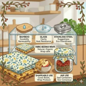 Sustainable pantry organization featuring the best eco friendly food storage containers for bulk dry goods.