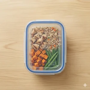 Using 2 cup food storage containers for healthy portion control and dieting.