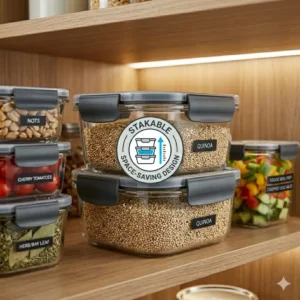Chef containers used for weekly meal prep featuring fresh chopped vegetables and healthy grains.